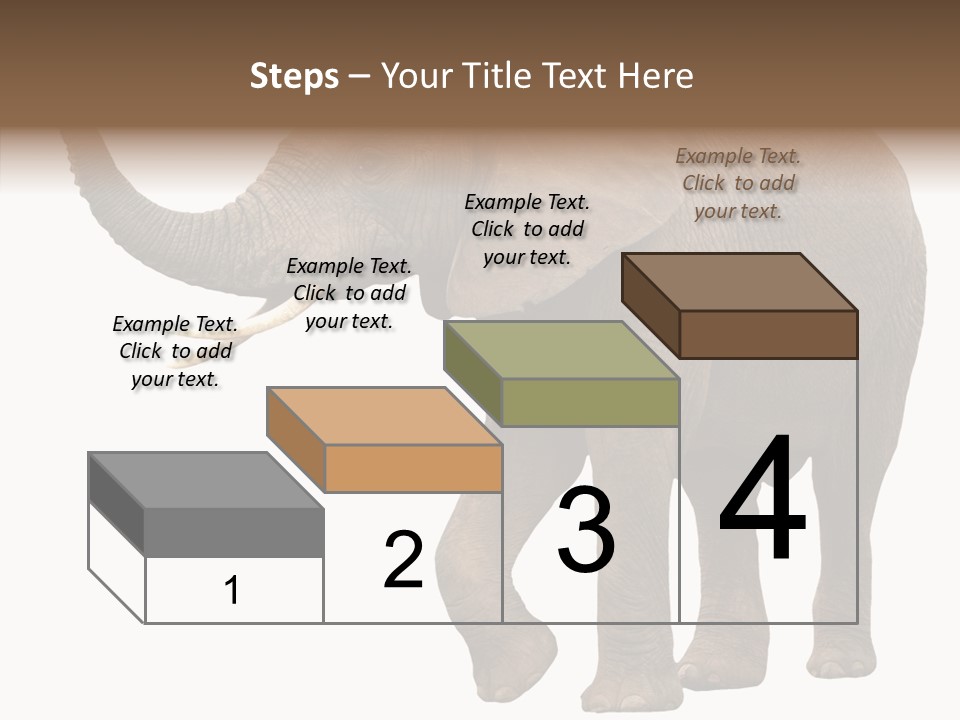 White Elephant Animal PowerPoint Template