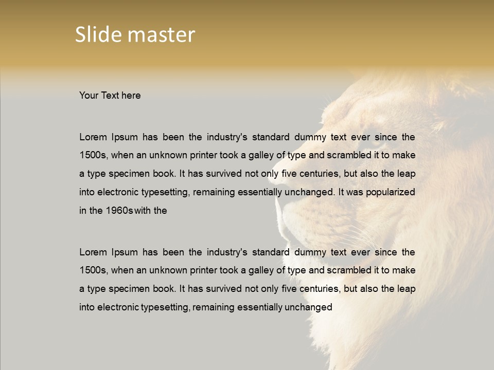 Brown Head Catch Pa PowerPoint Template