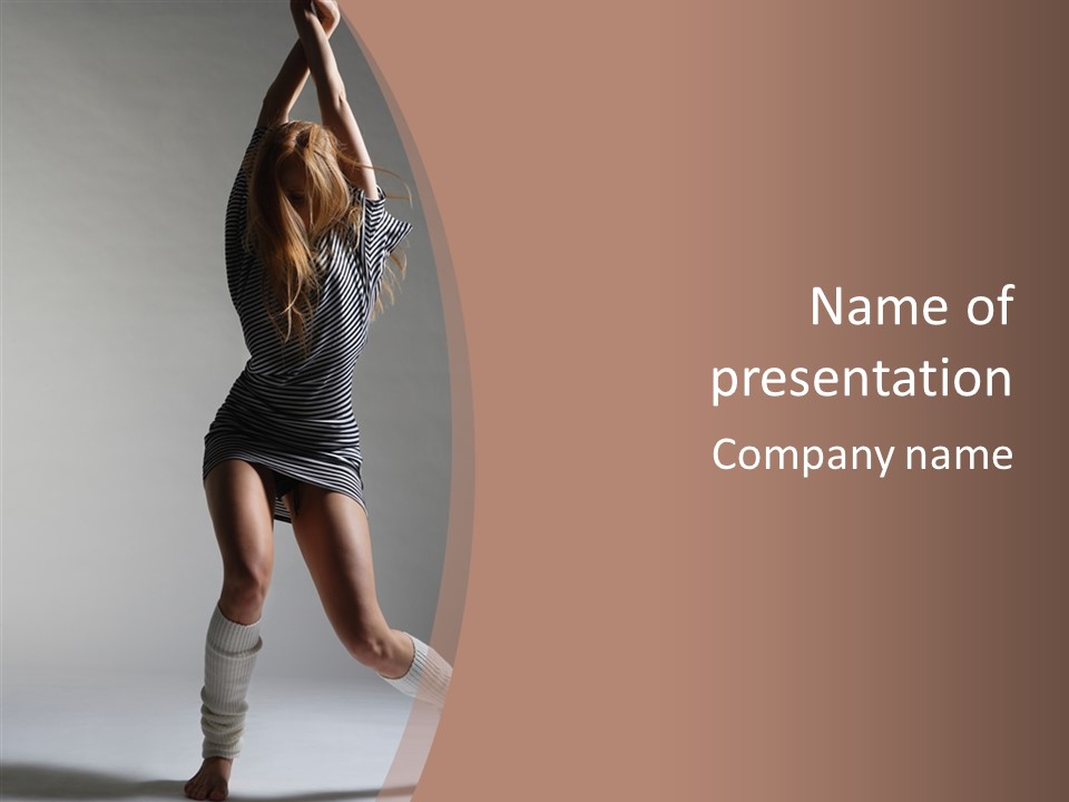 Aerobics Movement Stunt PowerPoint Template