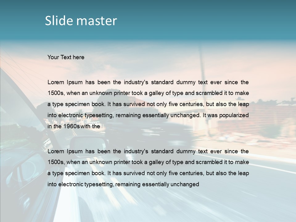 Transportation Cloud Nature PowerPoint Template