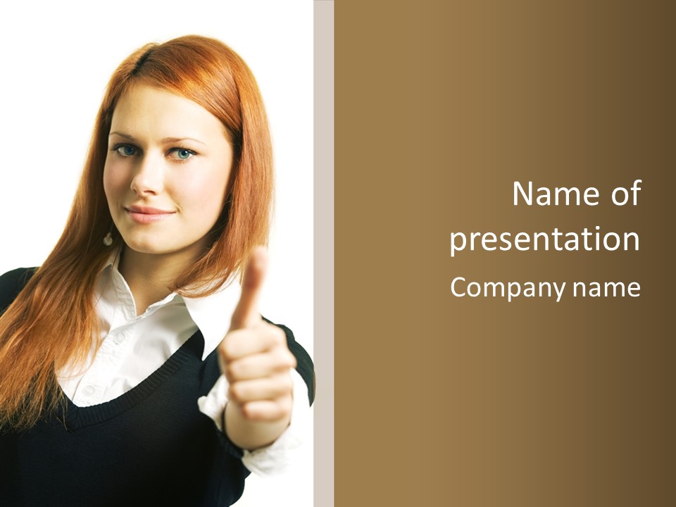 Young Female Beauty PowerPoint Template
