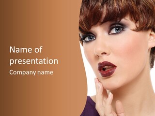 Fashion Glamour Wig PowerPoint Template