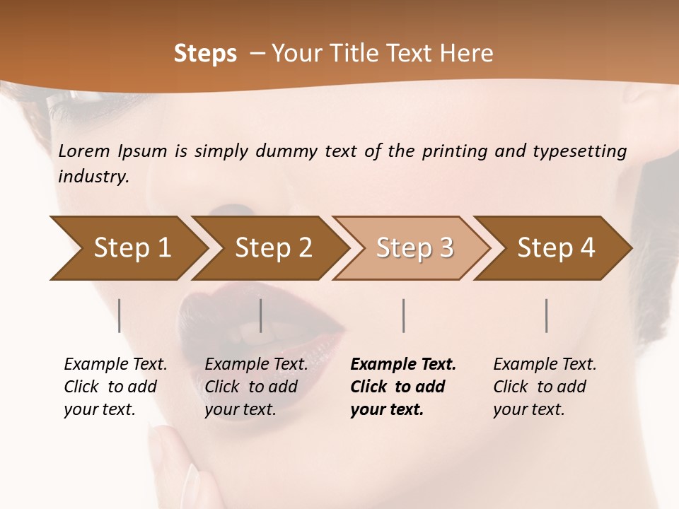 Fashion Glamour Wig PowerPoint Template