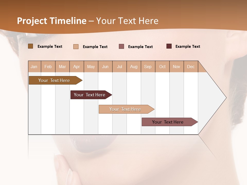 Fashion Glamour Wig PowerPoint Template