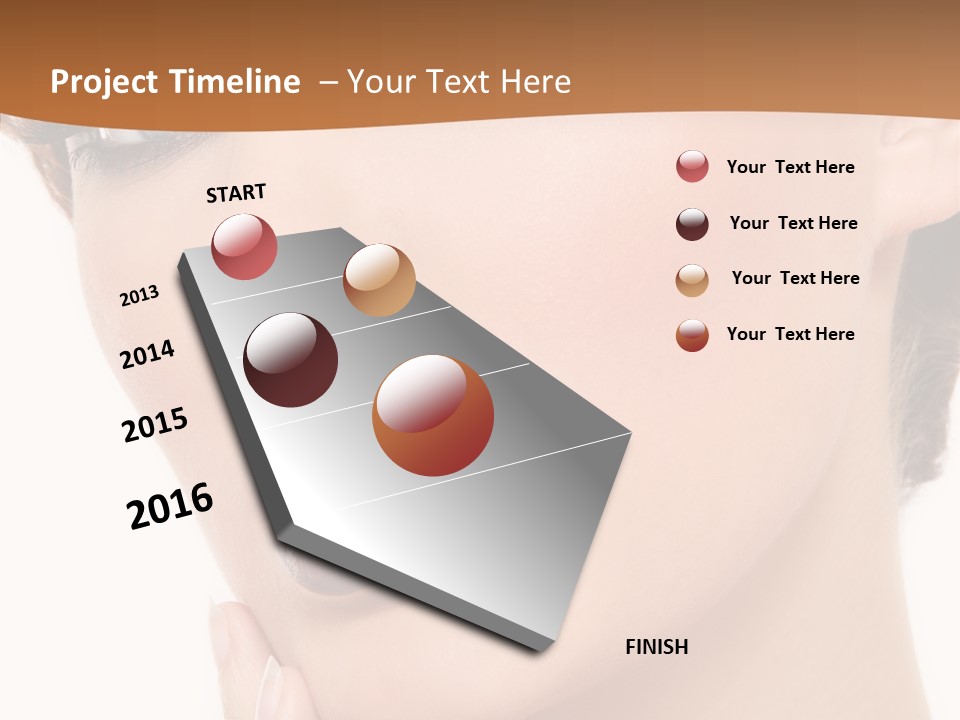 Fashion Glamour Wig PowerPoint Template