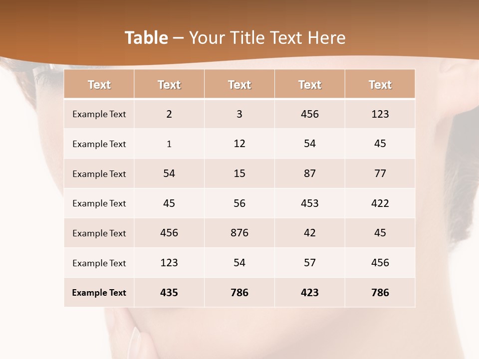 Fashion Glamour Wig PowerPoint Template