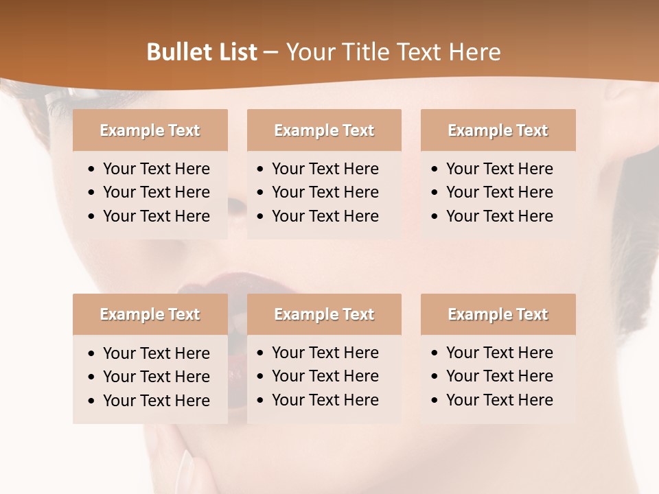 Fashion Glamour Wig PowerPoint Template