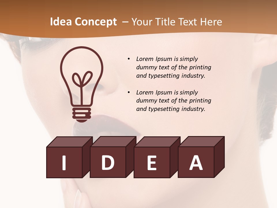 Fashion Glamour Wig PowerPoint Template