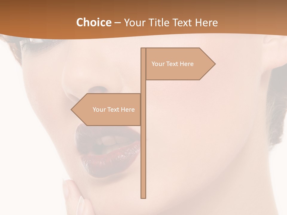 Fashion Glamour Wig PowerPoint Template