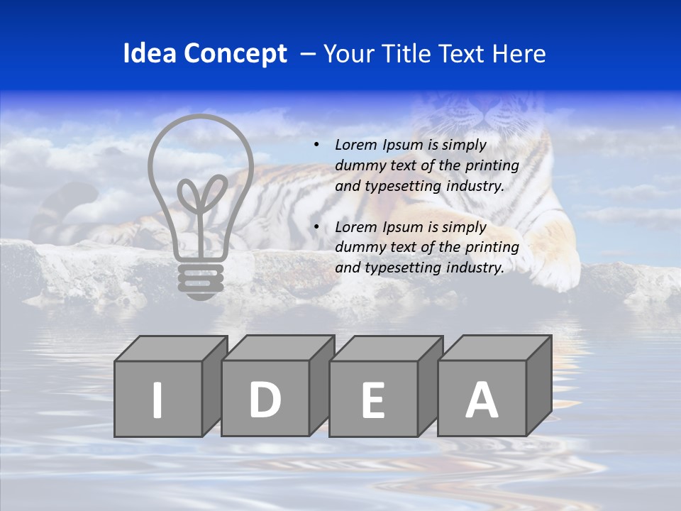 Black Cats Tiger PowerPoint Template