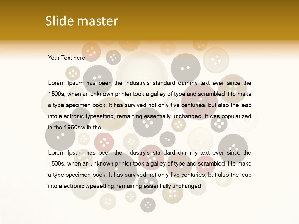 Vintage Button Retro PowerPoint Template