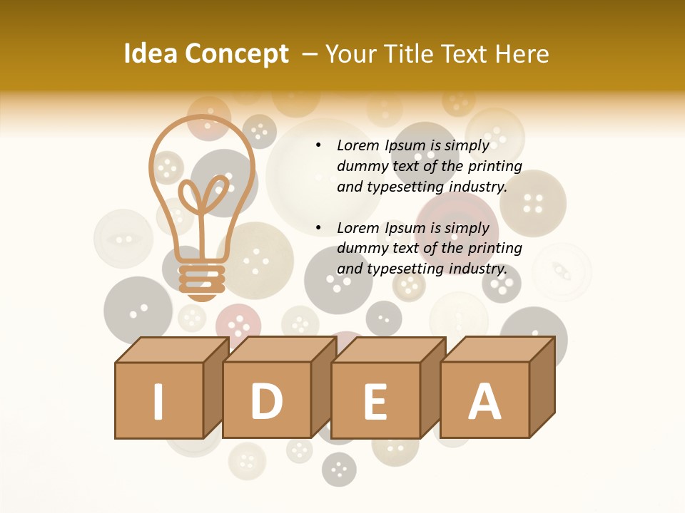 Vintage Button Retro PowerPoint Template