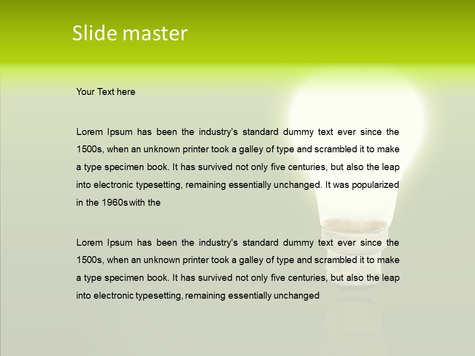 Electric Copyspace Design PowerPoint Template