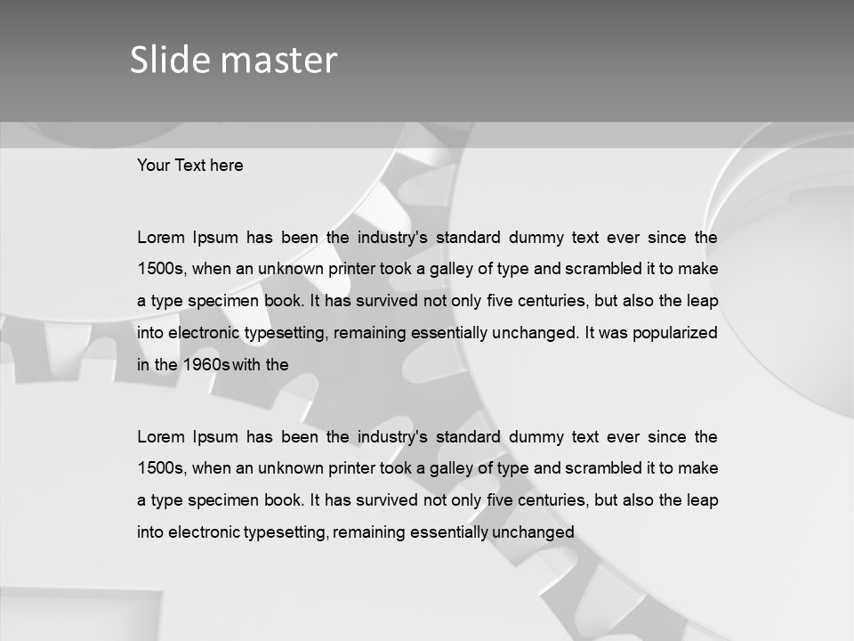 Shapes Instrument Cogwheel PowerPoint Template