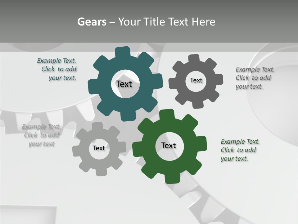 Shapes Instrument Cogwheel PowerPoint Template