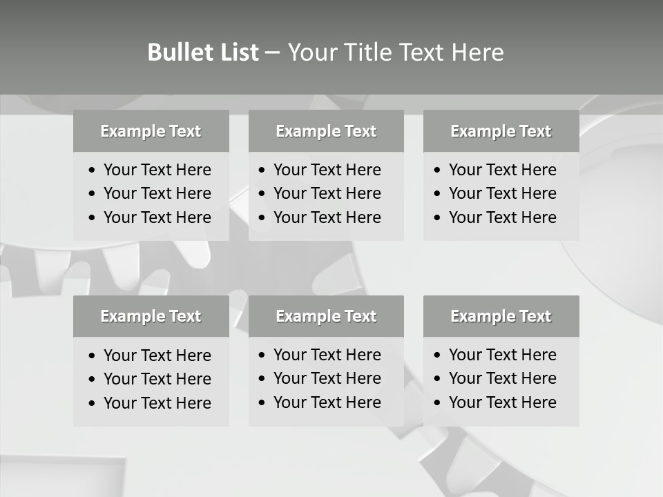 Shapes Instrument Cogwheel PowerPoint Template