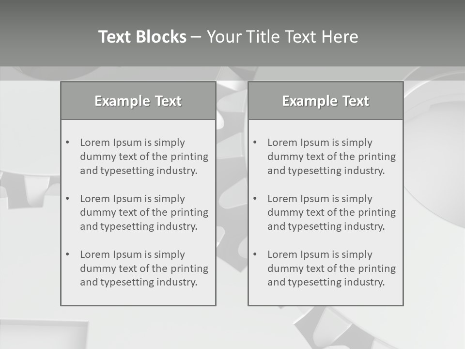 Shapes Instrument Cogwheel PowerPoint Template