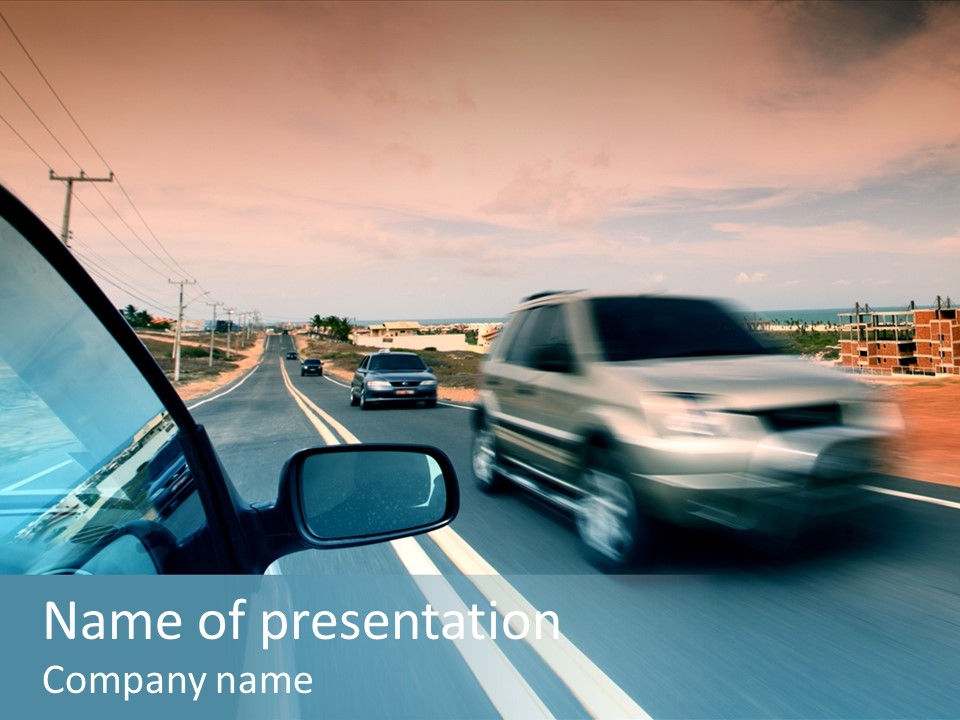 Race Traffic Way PowerPoint Template