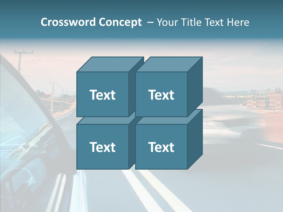Race Traffic Way PowerPoint Template