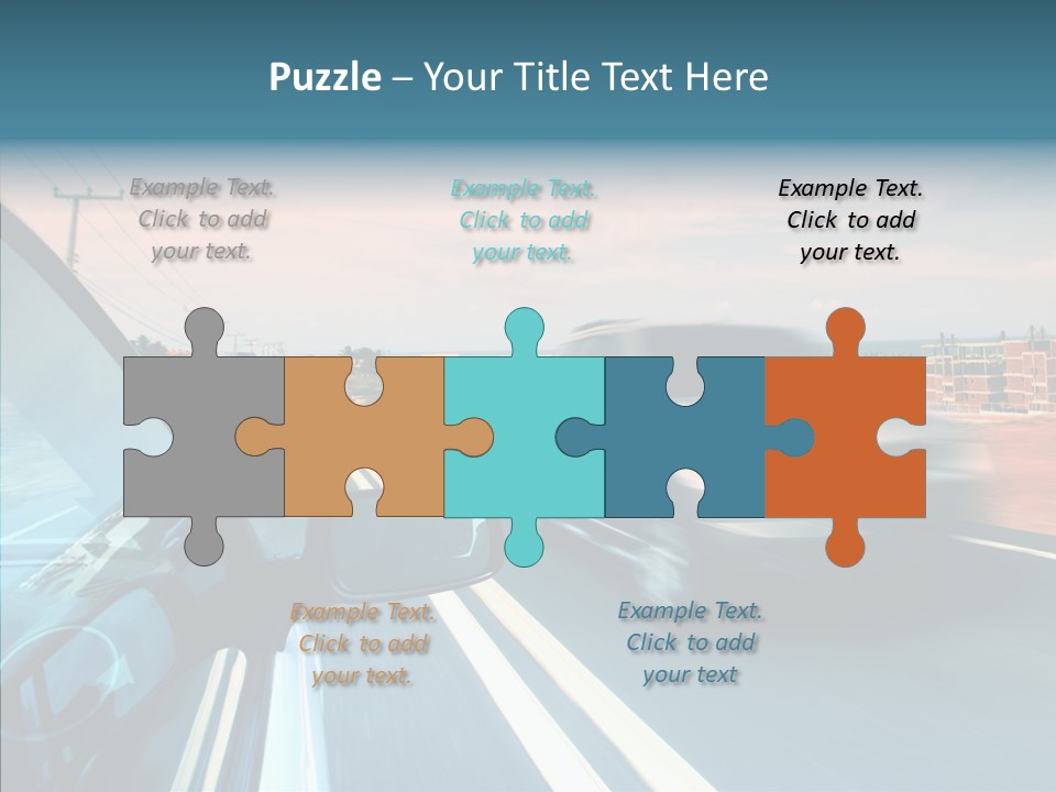 Race Traffic Way PowerPoint Template