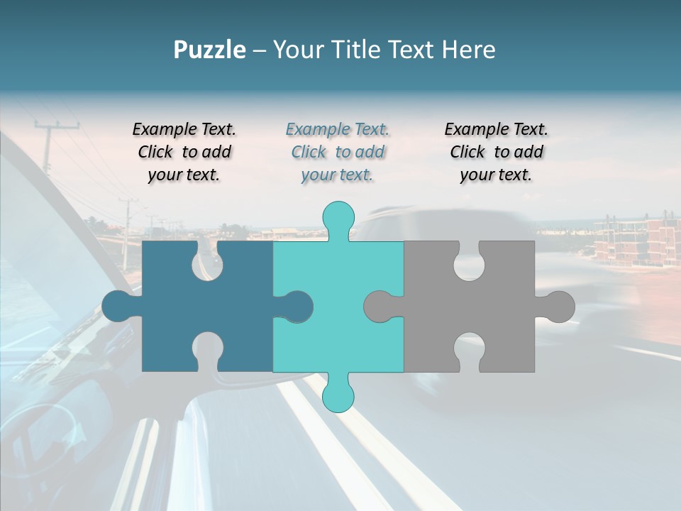 Race Traffic Way PowerPoint Template