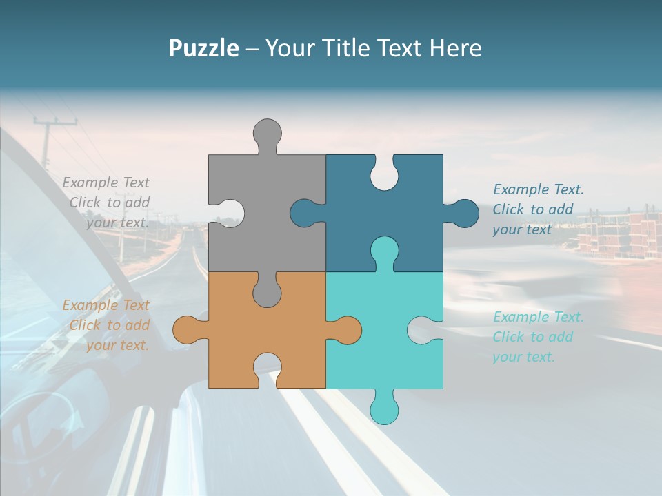 Race Traffic Way PowerPoint Template