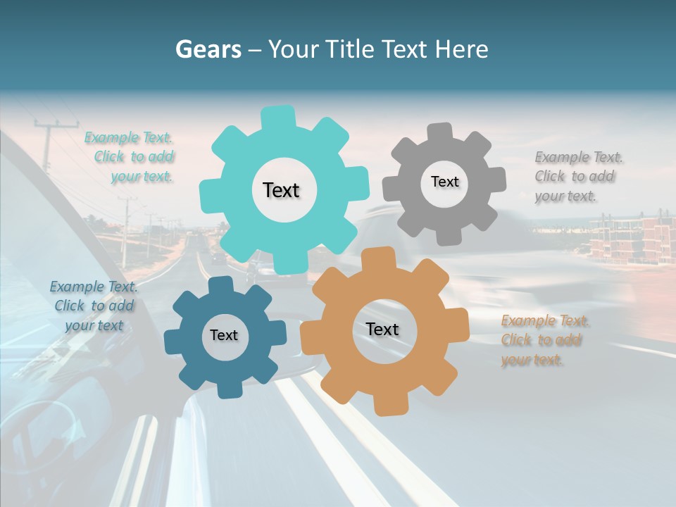 Race Traffic Way PowerPoint Template