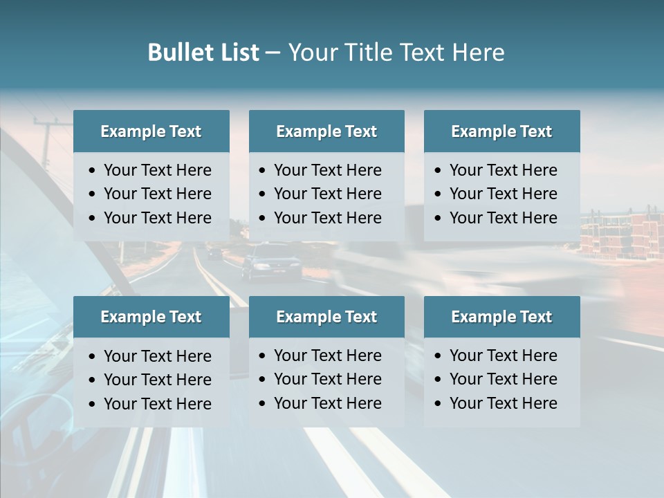 Race Traffic Way PowerPoint Template