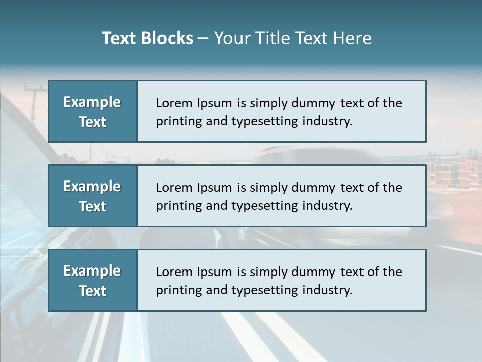 Race Traffic Way PowerPoint Template
