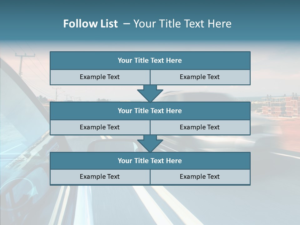 Race Traffic Way PowerPoint Template