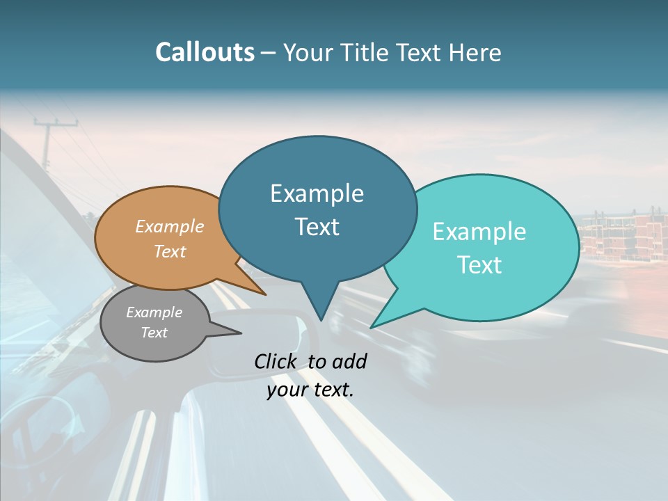 Race Traffic Way PowerPoint Template