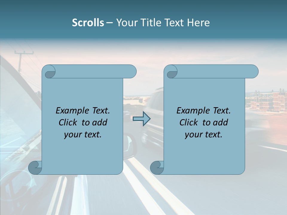 Race Traffic Way PowerPoint Template