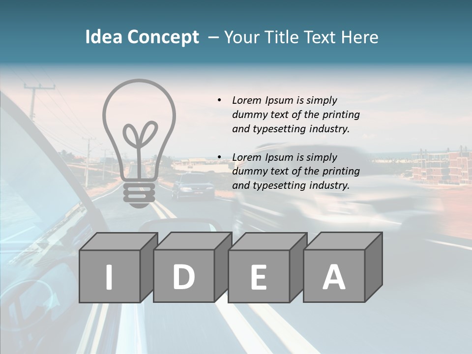 Race Traffic Way PowerPoint Template