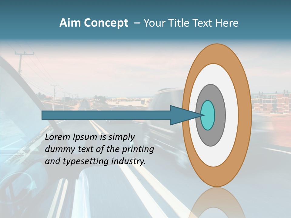 Race Traffic Way PowerPoint Template