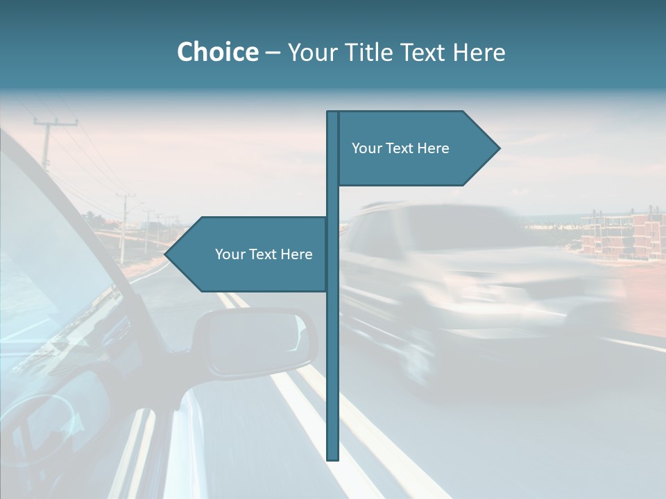 Race Traffic Way PowerPoint Template