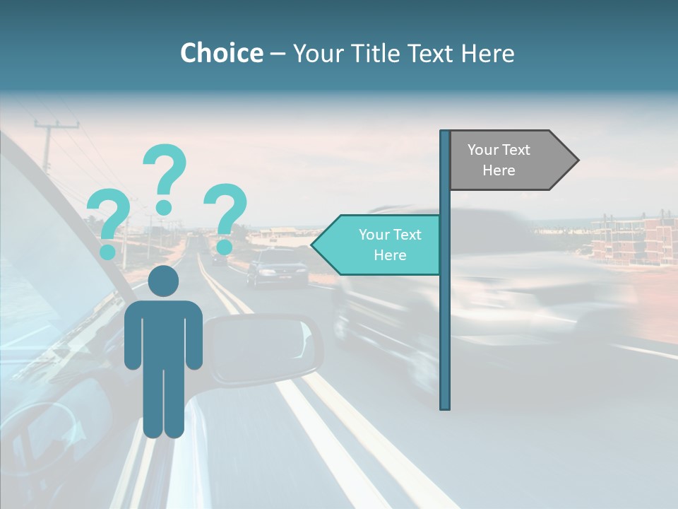Race Traffic Way PowerPoint Template