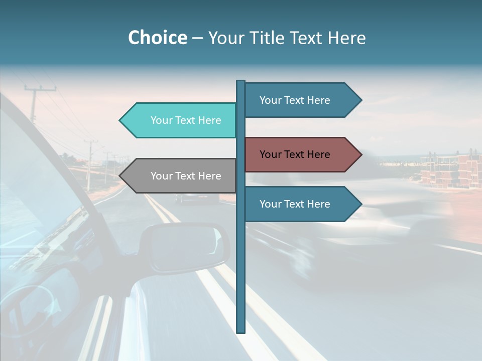 Race Traffic Way PowerPoint Template
