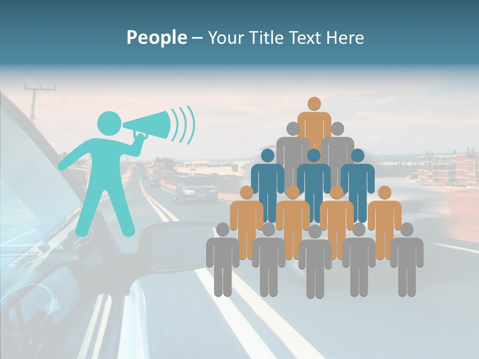 Race Traffic Way PowerPoint Template