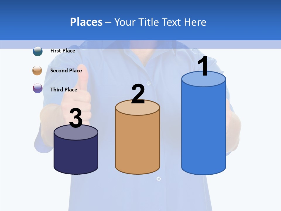 Happy Caucasian Portrait PowerPoint Template