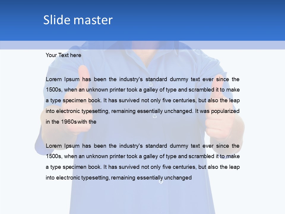 Happy Caucasian Portrait PowerPoint Template