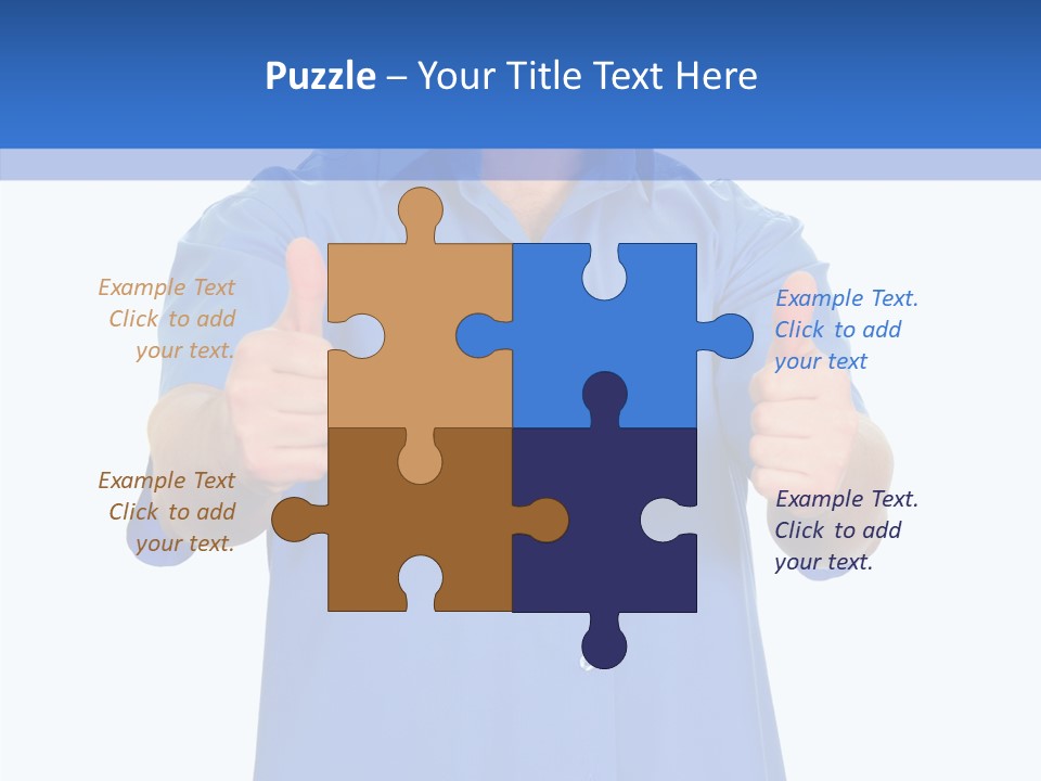 Happy Caucasian Portrait PowerPoint Template