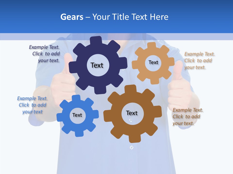 Happy Caucasian Portrait PowerPoint Template