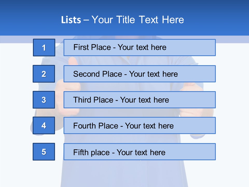 Happy Caucasian Portrait PowerPoint Template