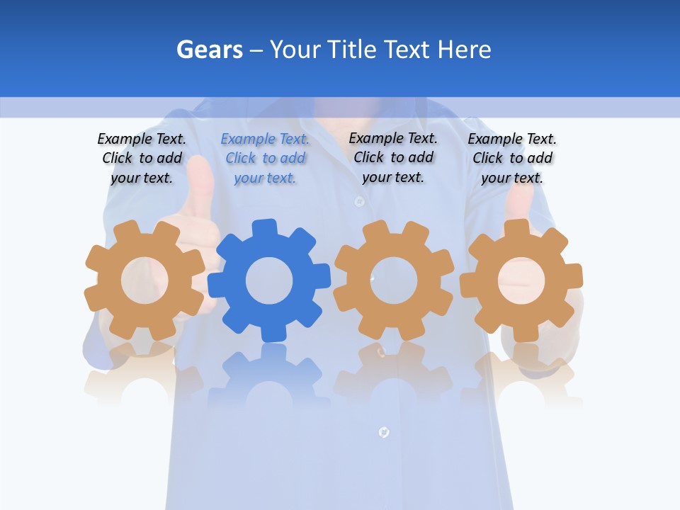 Happy Caucasian Portrait PowerPoint Template