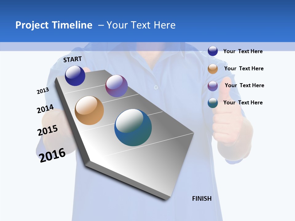Happy Caucasian Portrait PowerPoint Template