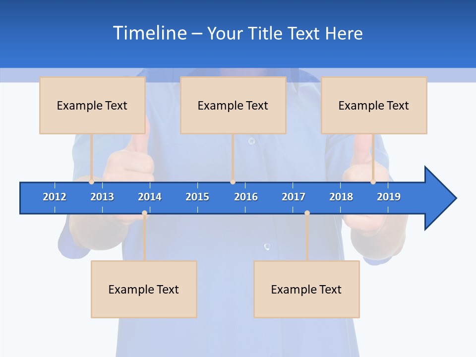 Happy Caucasian Portrait PowerPoint Template