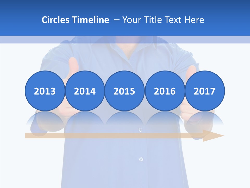 Happy Caucasian Portrait PowerPoint Template