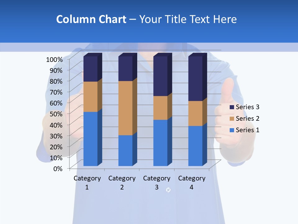 Happy Caucasian Portrait PowerPoint Template