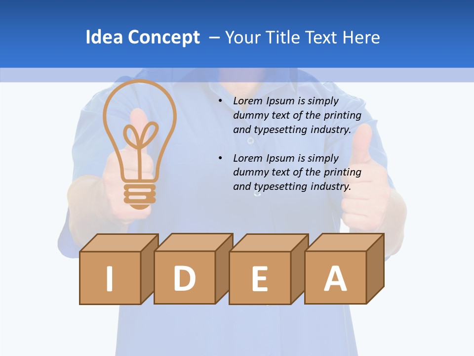 Happy Caucasian Portrait PowerPoint Template