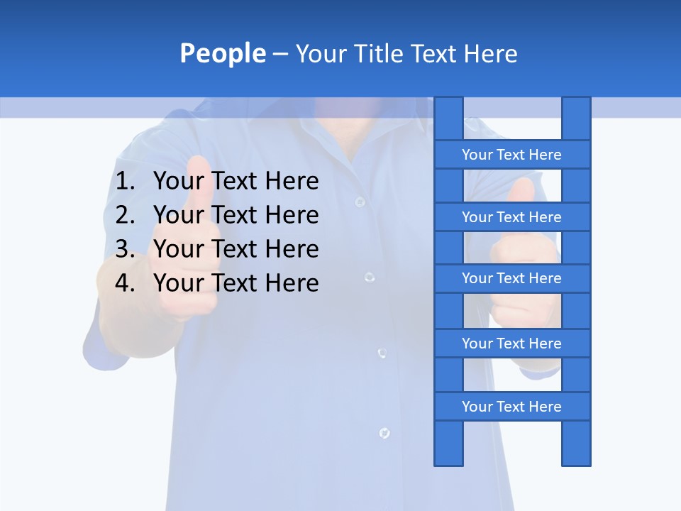 Happy Caucasian Portrait PowerPoint Template